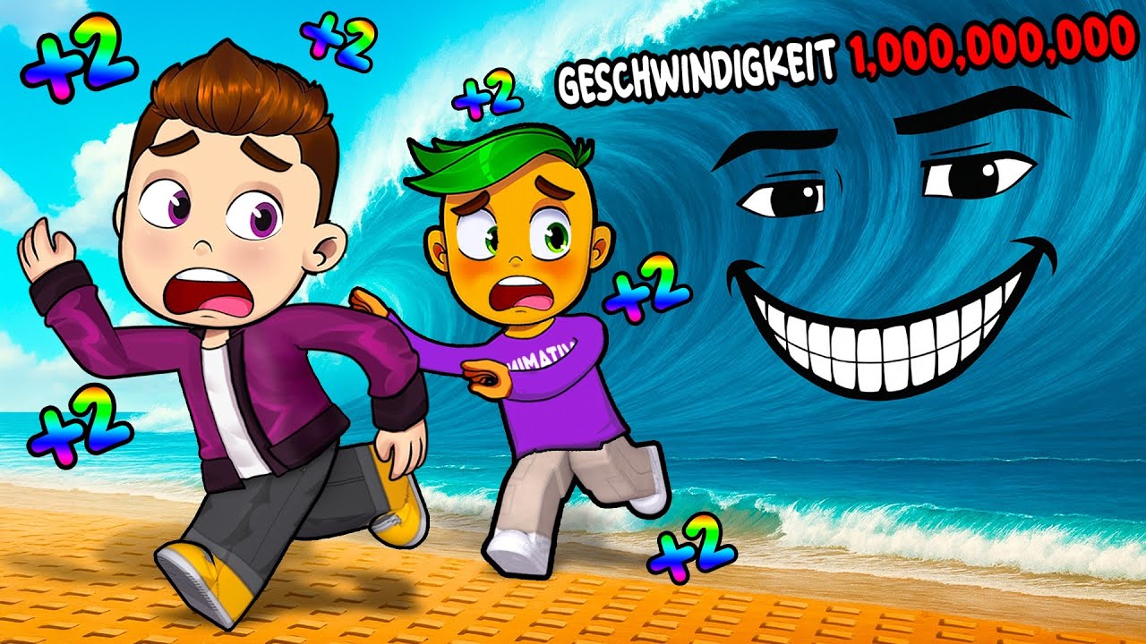Wir müssen uns vor RIESEN TSUNAMI WELLE retten in ROBLOX 🌊 😱