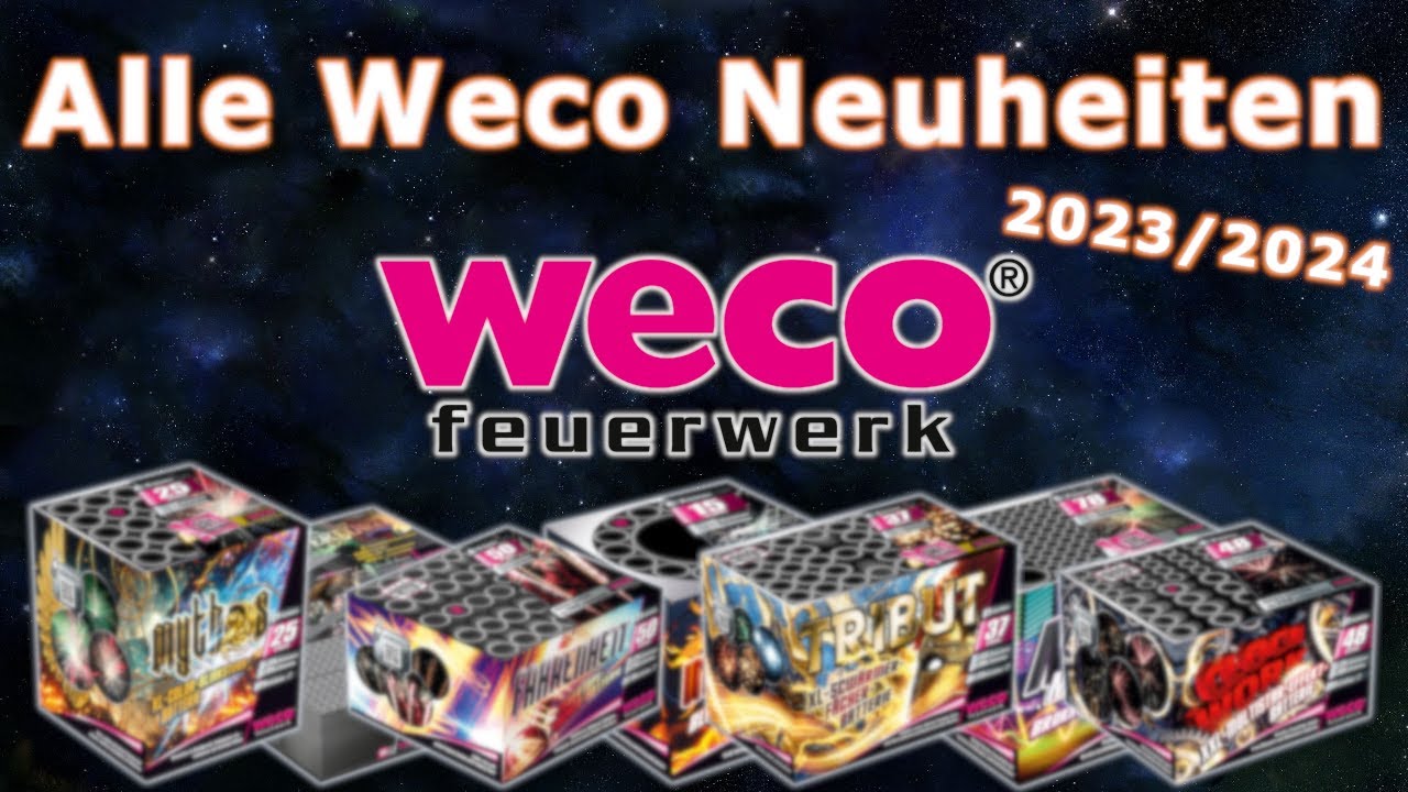 Alle Weco Batterie-/Verbundfeuerwerk Neuheiten 2023/2024🎆