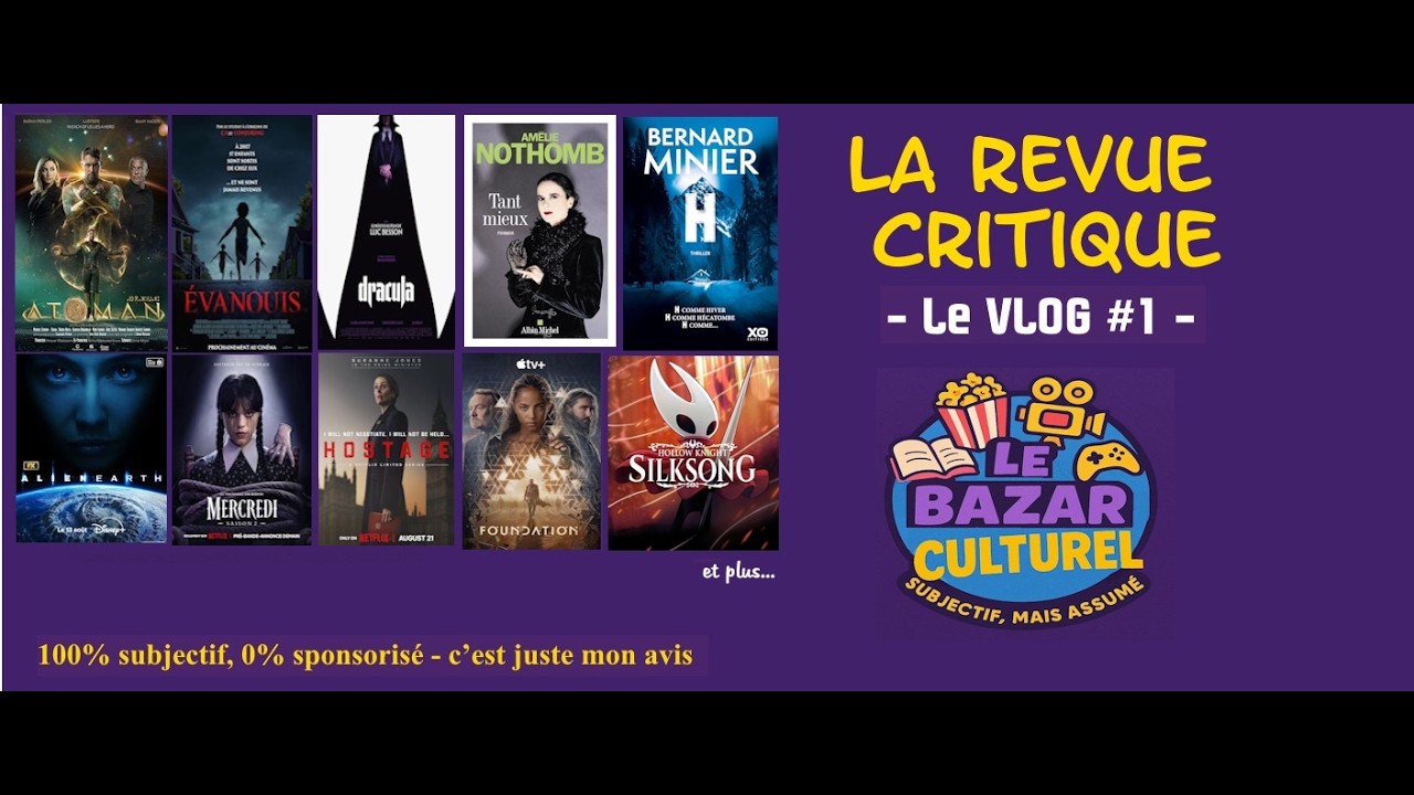 Vlog N°1   Alien Earth, Fondation, Evanouis, Amélie Nothomb et le reste