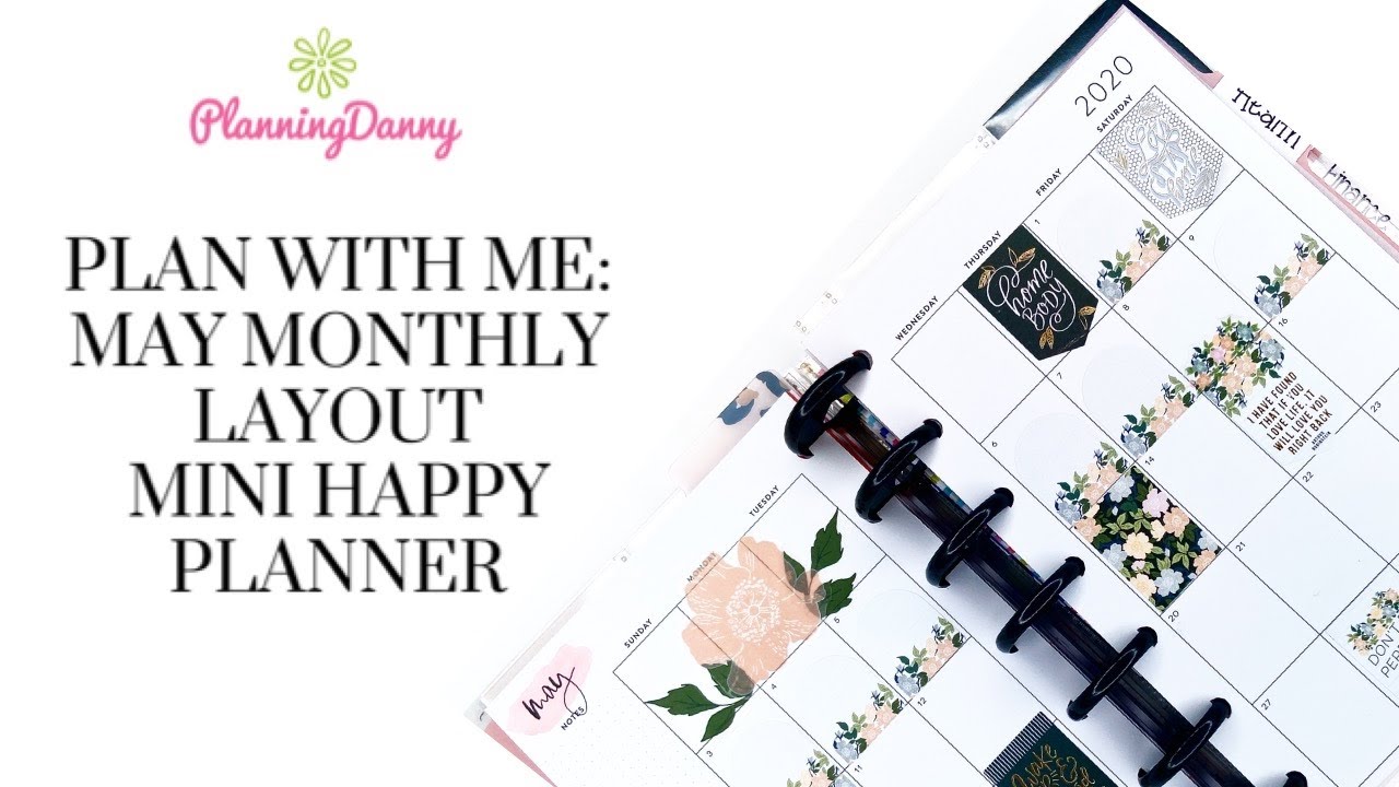 Plan With Me: May Monthly Layout Mini Happy Planner