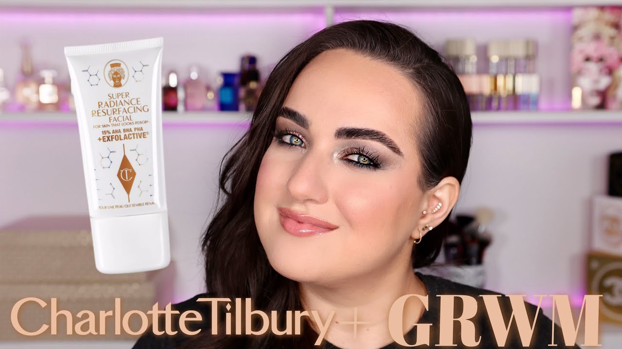 Get Ready With Me! + Charlotte Tilbury Super Radiance Resurfacing Facial (SENSITIVE DRY SKIN)