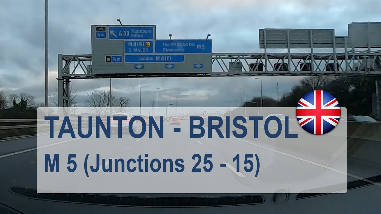 🇬🇧 Driving M5 motorway between Taunton and Bristol