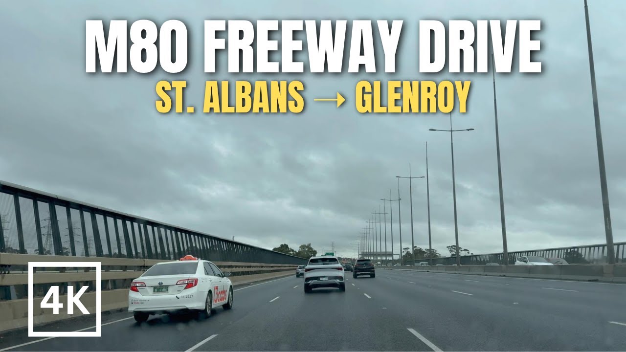 Driving from St Albans to Glenroy via M80 Freeway | Melbourne Suburban Drive | 4K
