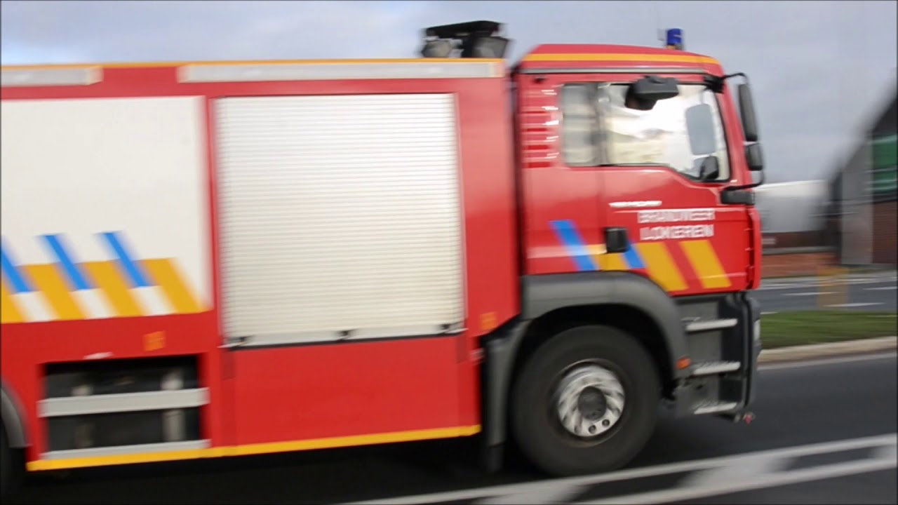 Brandweer Lokeren : Uitruk Autobrand E17