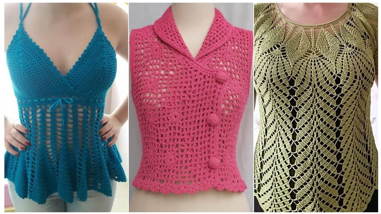 Most beautiful & stylish crochet tops & blouse  designs ideas#2025