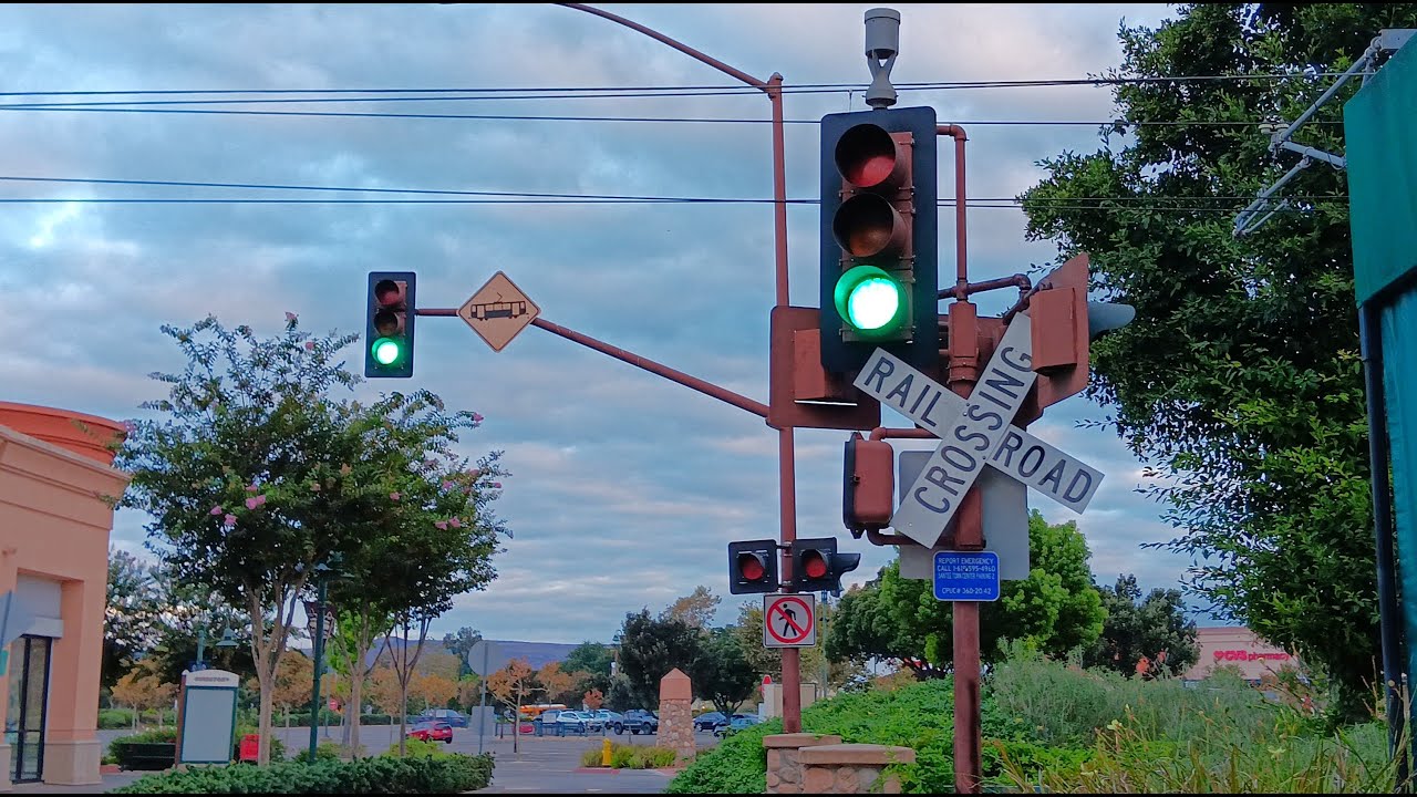 Traffic Light & #railroadcrossing Combo At Santee Trolley Square