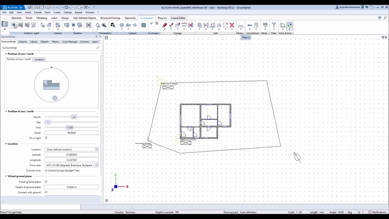 ALLPLAN - 20 - Georeferencing support