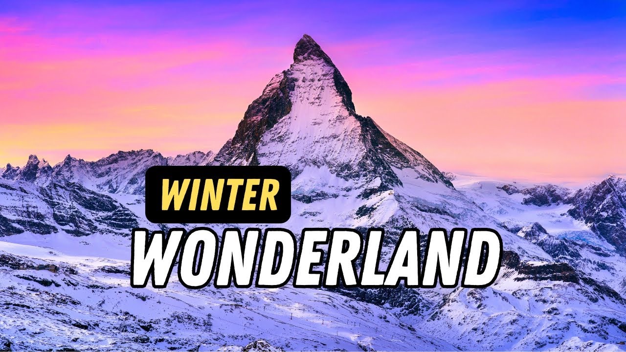 Winter in 4k - 1 Hour of Breathtaking Snowy Landscapes and Relaxing Music