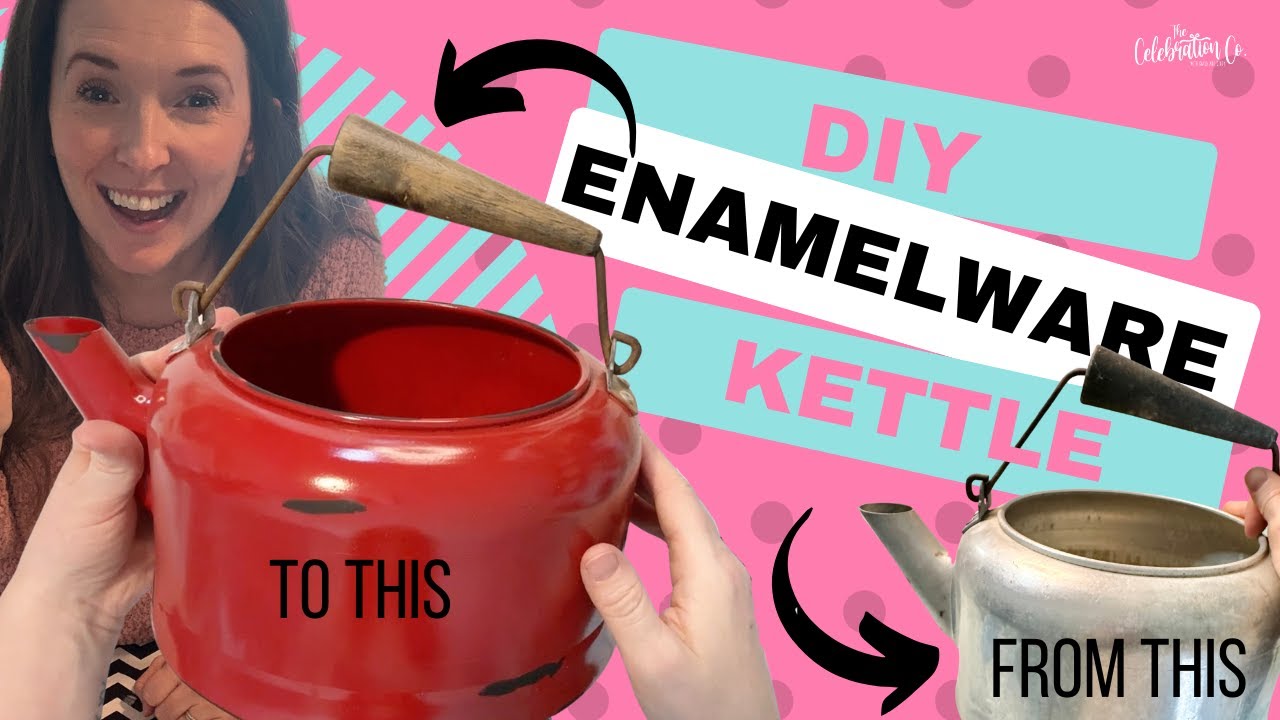 DIY Faux Enamelware / Thrift Store Makeover / How to get a Faux Enamelware Finish