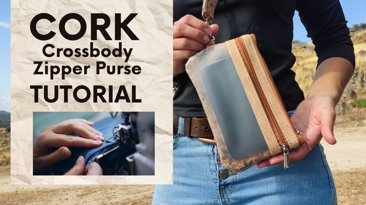 Sewing Cork 11 - How to Make a Cork Crossbody Zipper Purse