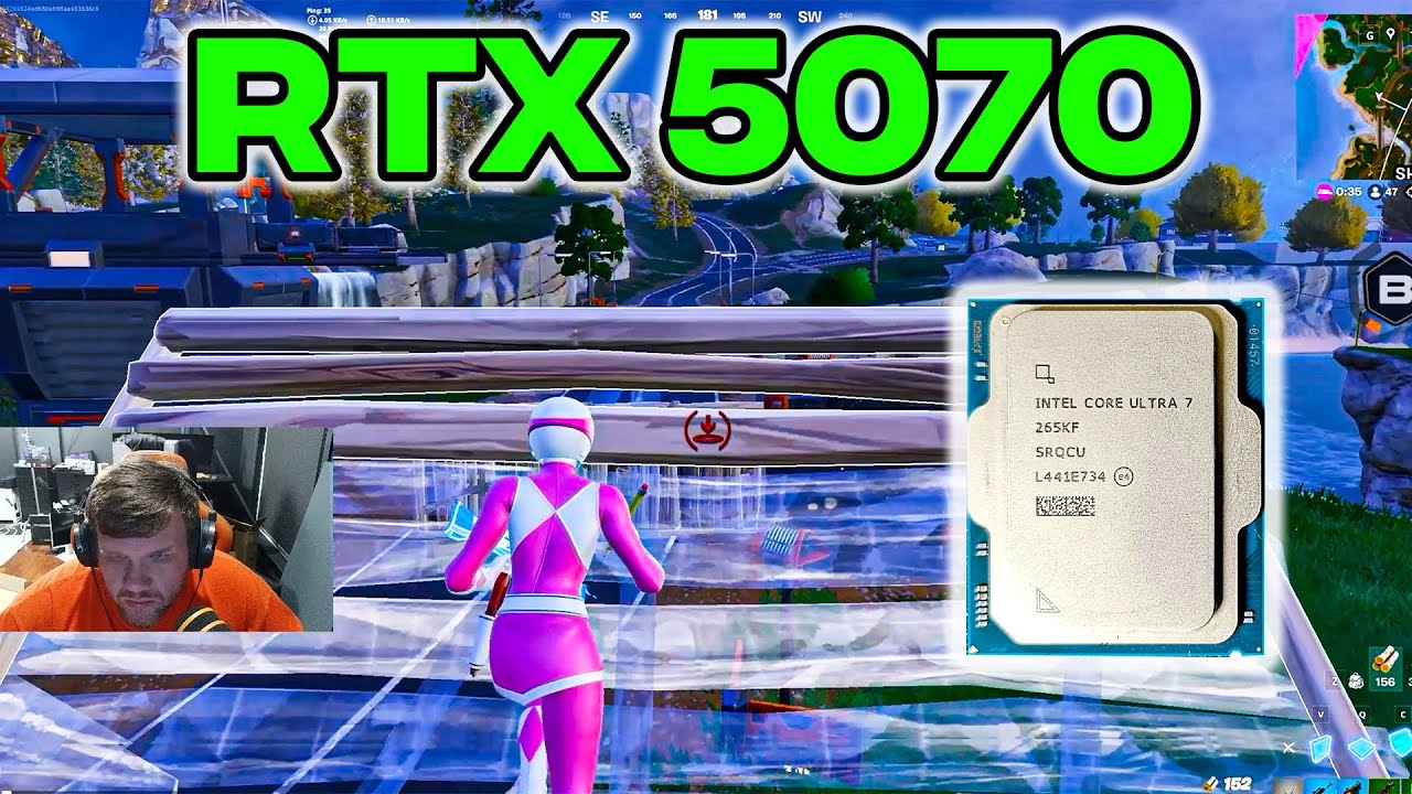 Сколько FPS? Intel 265KF + RTX 5070 в Fortnite? (4K и 1440P)