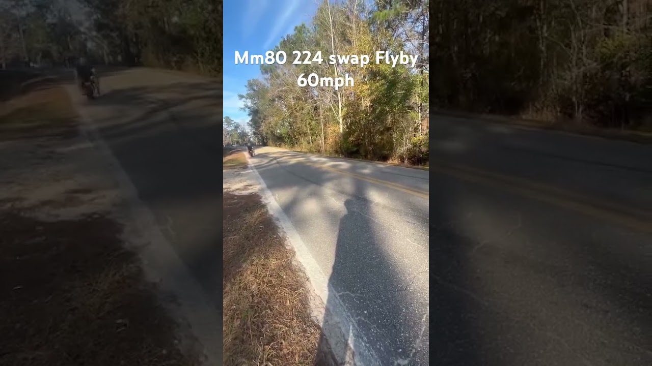 60mph flyby on my mm80 with 24mm nibbi carb