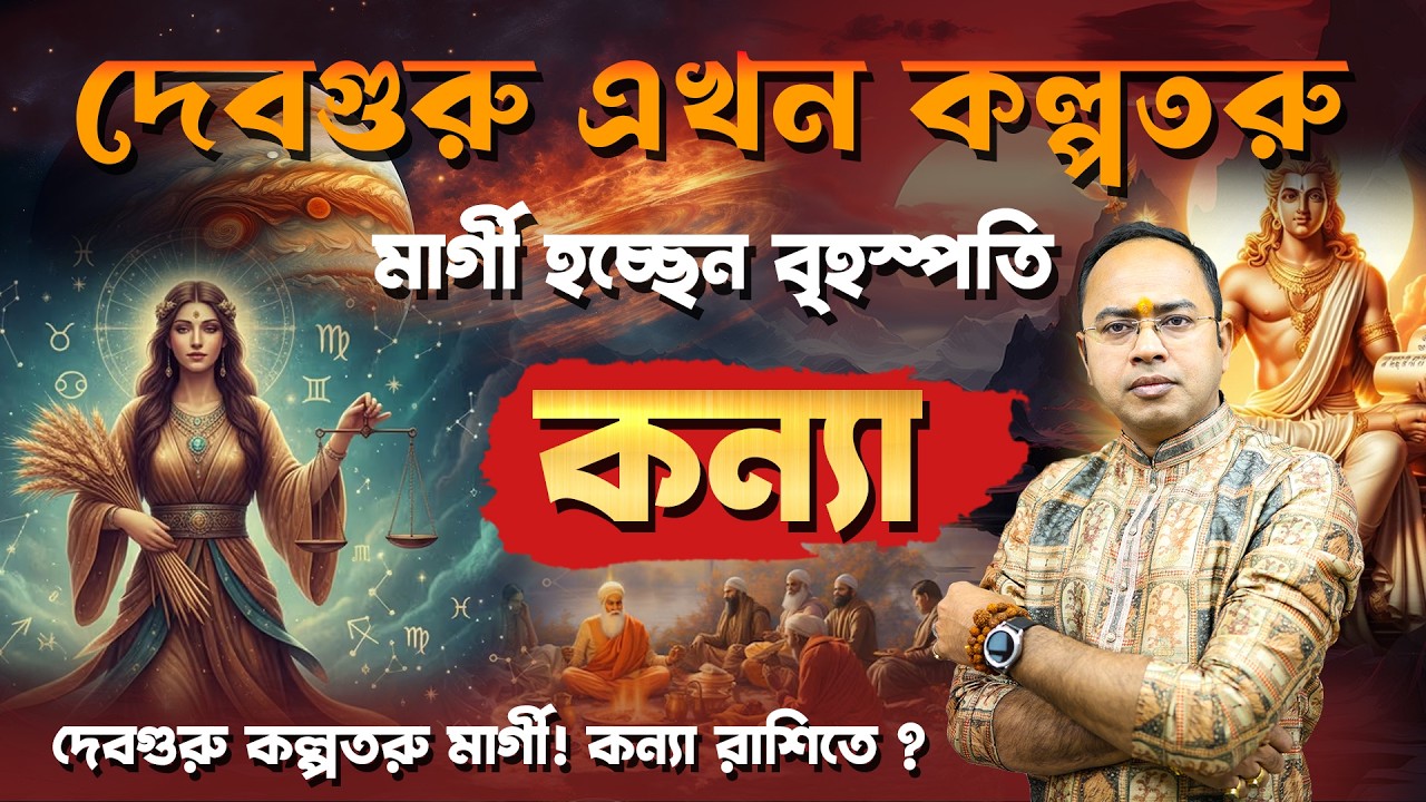মার্গী হলেন দেবগুরু বৃহস্পতি কন্যা রাশির কি এবার কপাল খুলবে? | Jupiter Direct in Virgo | Santanu Dey