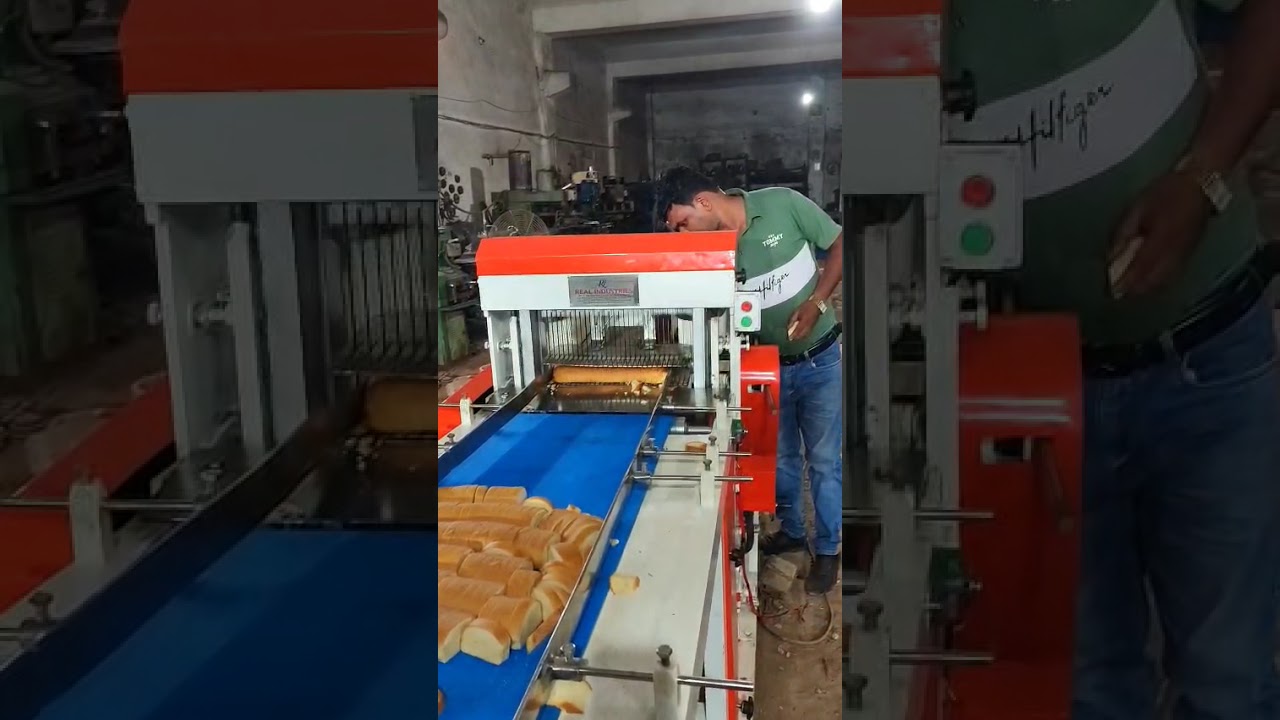 High Speed  Bread Slicer M/S Covering # Bread Cutting#bakery Machine#breadslicer #industrialmachine