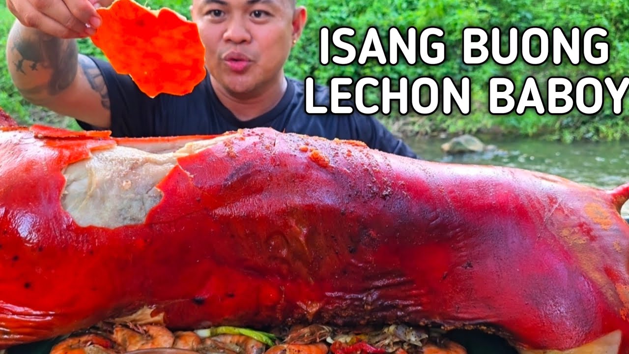 ISANG BUONG LECHON BABOY | OUTDOOR COOKING | MUKBANG PHILIPPINES