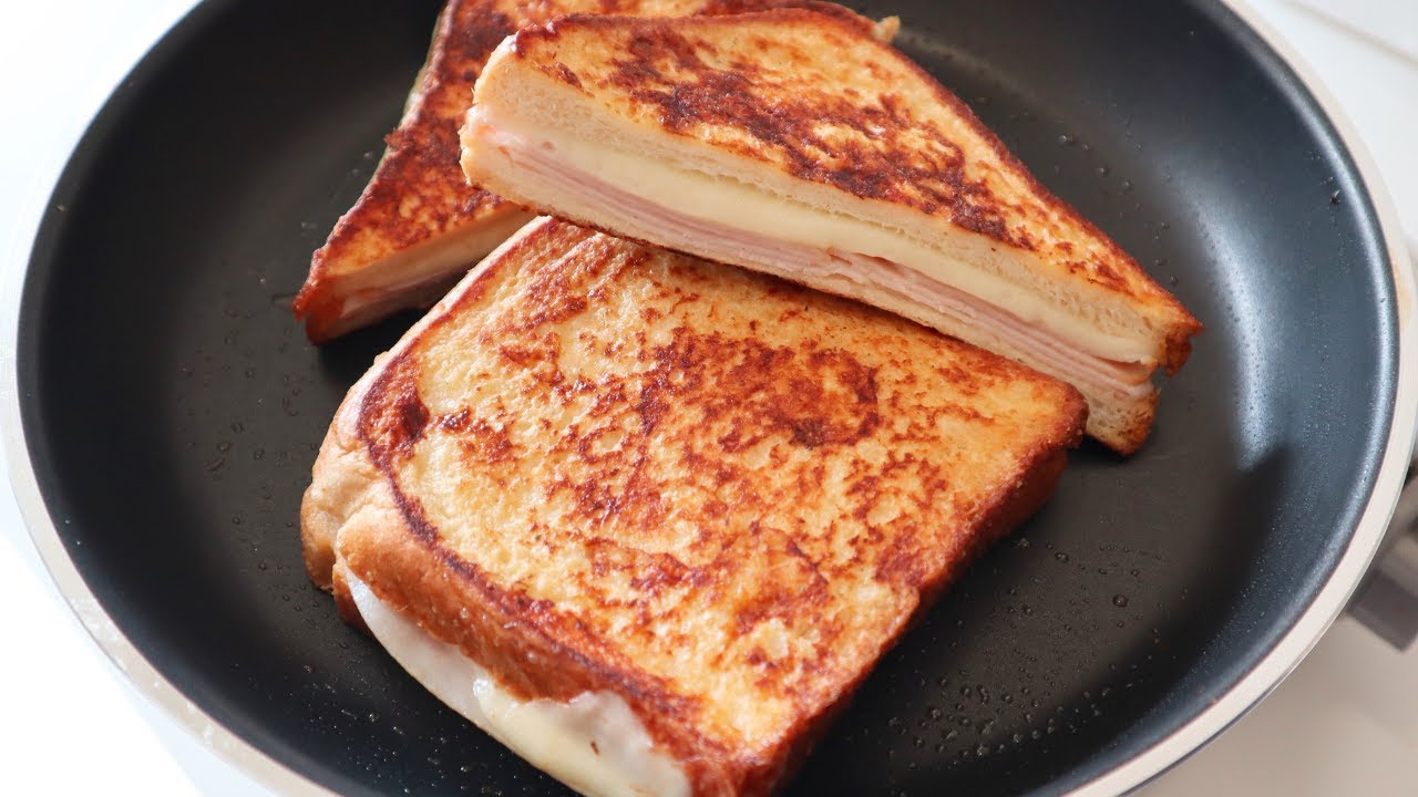 Quick Breakfast is Ready In Minutes! Delicious Ham Cheese French Toast Sandwiches