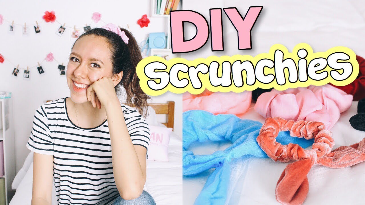 Cómo hacer SCRUNCHIES para el cabello | Haz tus ligas tipo SCRUNCHIES ¡Fácil!