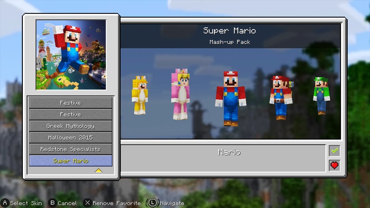 Minecraft: Nintendo Switch Edition - Super Mario Mash-Up (All Skins)