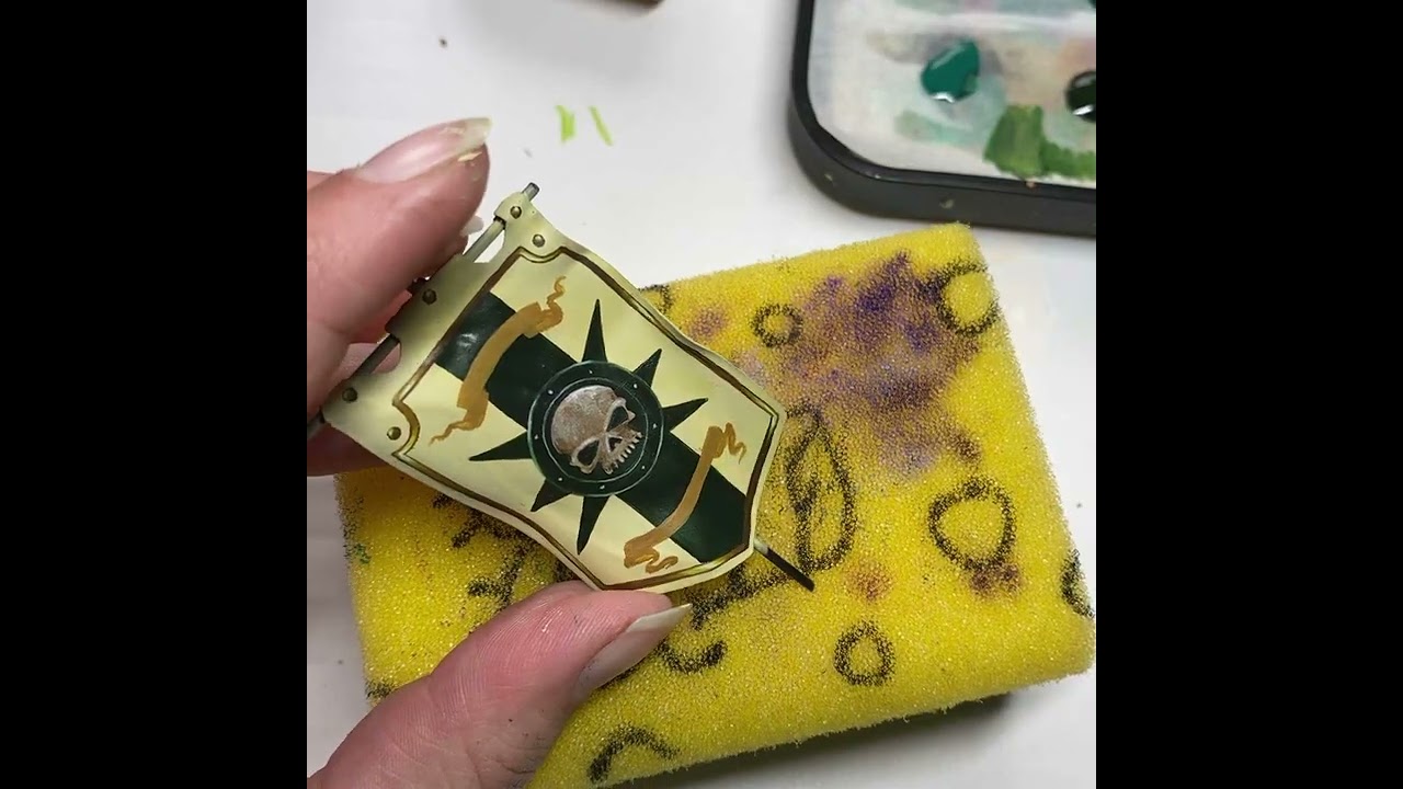 Freehand death guard banner for warhammer