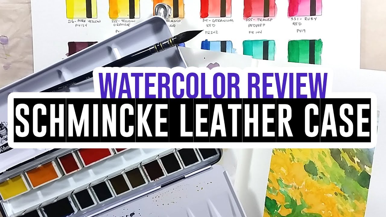 Review & demo - Schmincke Leather Case & Brush Set of 18 Colors