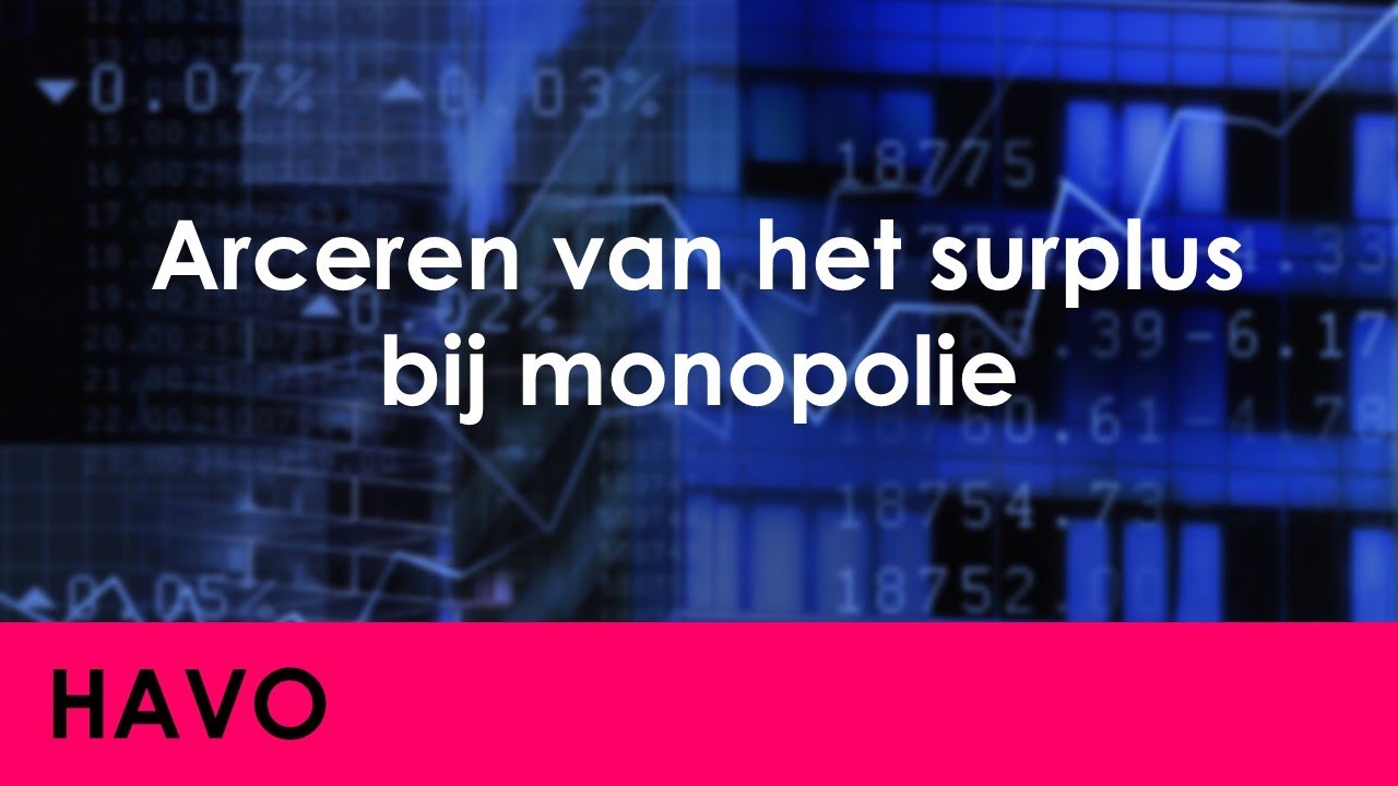 Arceren van het surplus bij monopolie - Economie voor havo - Markt & Overheid