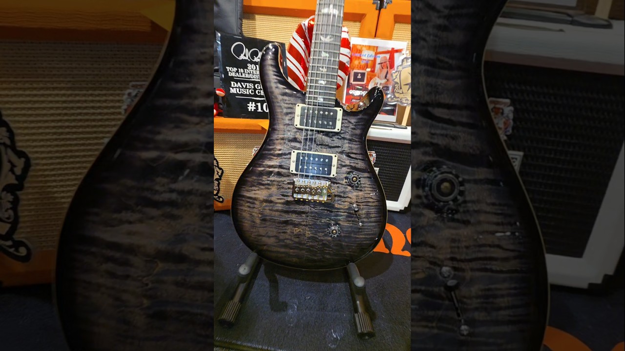 PRS Custom 24 Electric Guitar Charcoal Burst at Davis Guitar Music Centre Singapore