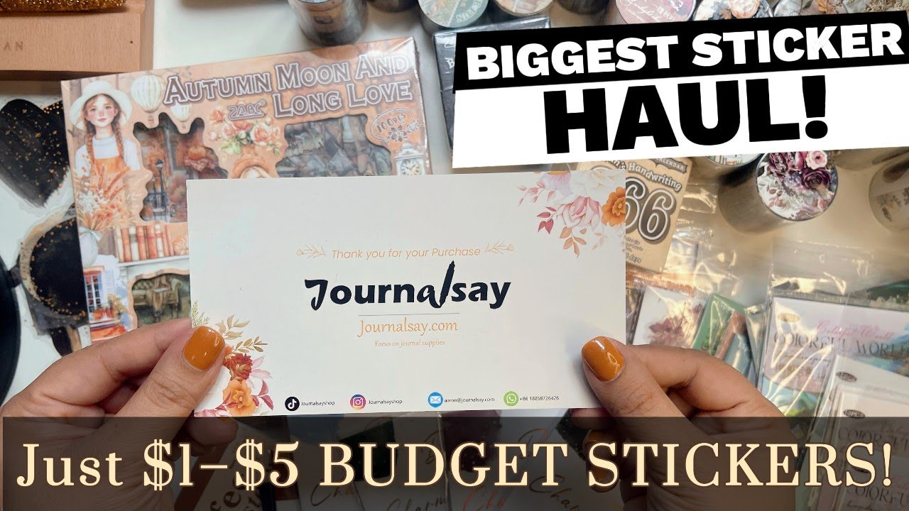 BIGGEST STICKER HAUL 🛒 Journalsay | Cheap Stickers $1–$5 Each ✨ Budget Finds for Journaling 😍