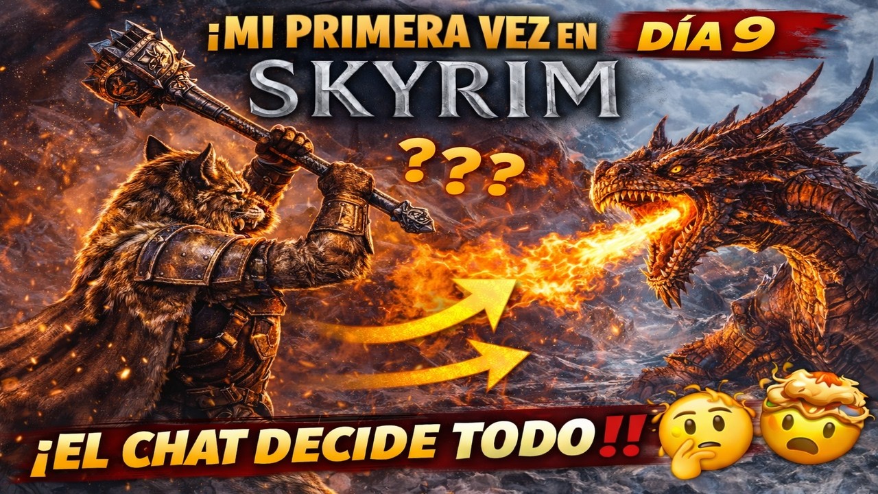 🔥 Mi PRIMERA vez en Skyrim | Día 9 – El CHAT DECIDE TODO ‼️🤯🤯