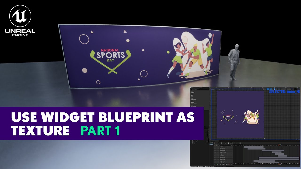 How to use Widget Blueprint as Texture : Unreal Engine Tutorial : Part 1