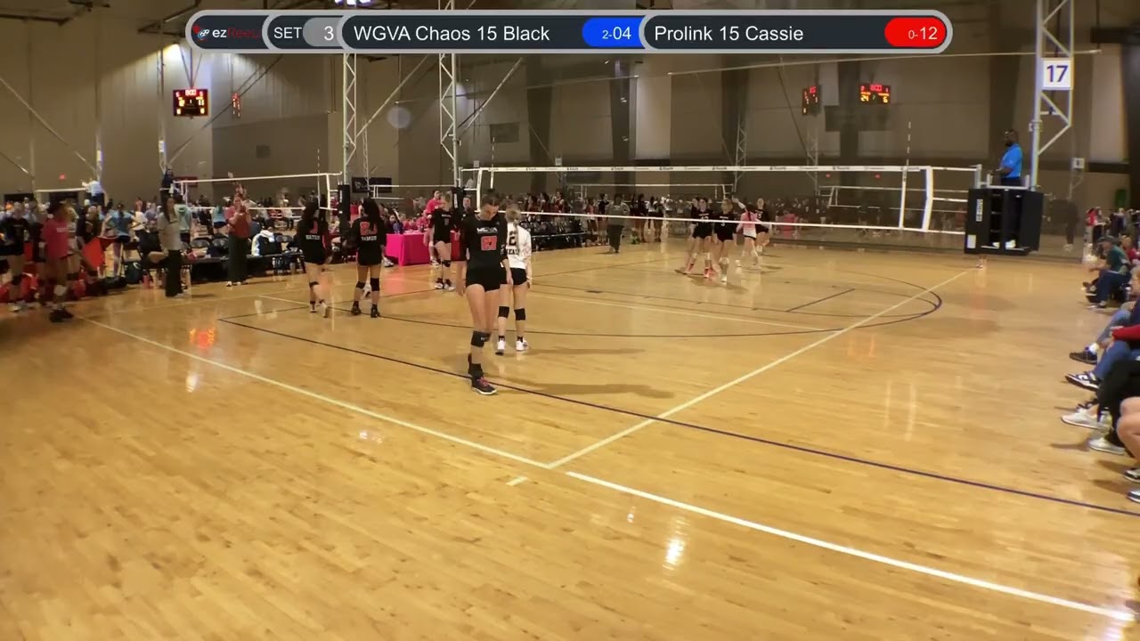 WGVA Chaos 15 Black vs Prolink 15 Cassie, 2026-02-28, Day 1, Match 1, 3rd Set