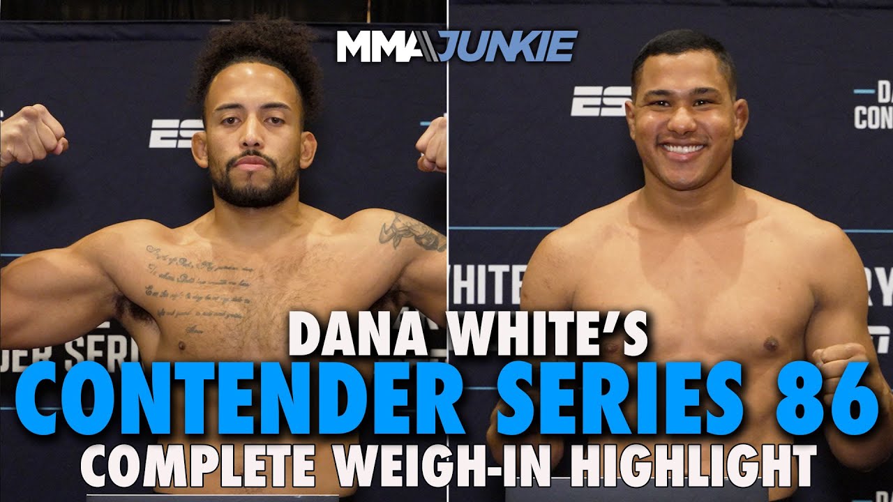 Dana White's Contender Series 86 weigh-in highlight, all fighters make weight