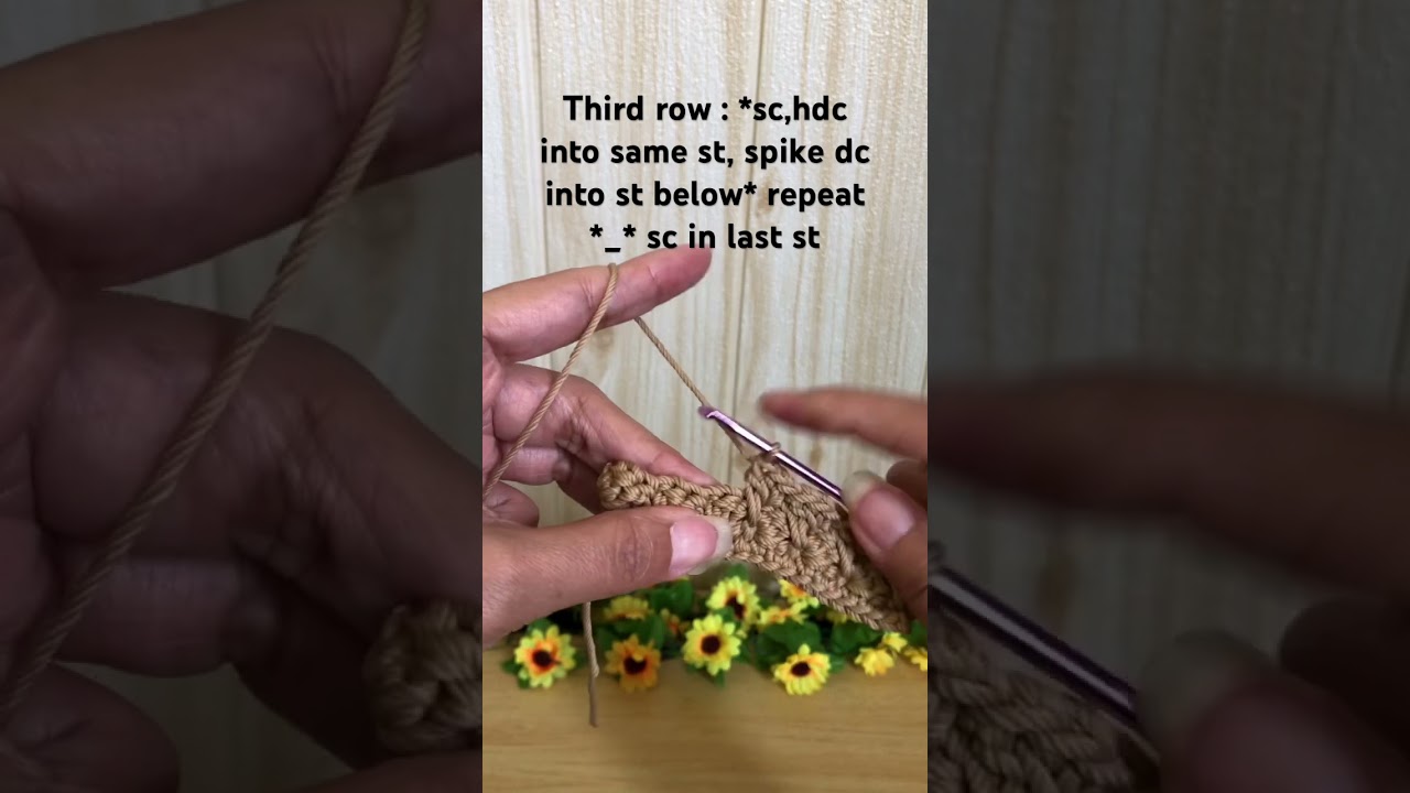 Beautiful Spiked Sedge Stitch #tutorialmerajut #tutorialrajut #crochettutorial #sangperajut