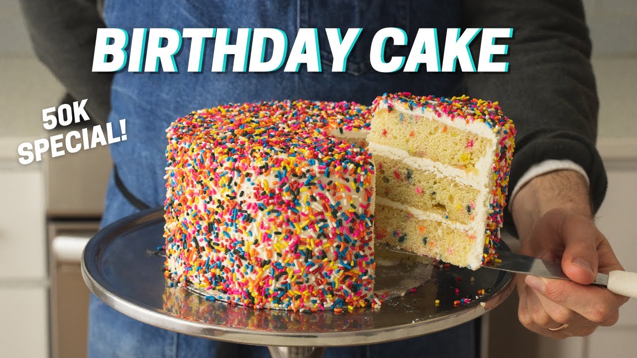 BIRTHDAY CONFETTI CAKE 🎂 (Funfetti Cake)