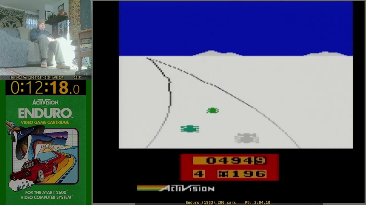 Enduro `1000 km` 23:41 (Atari 1983)