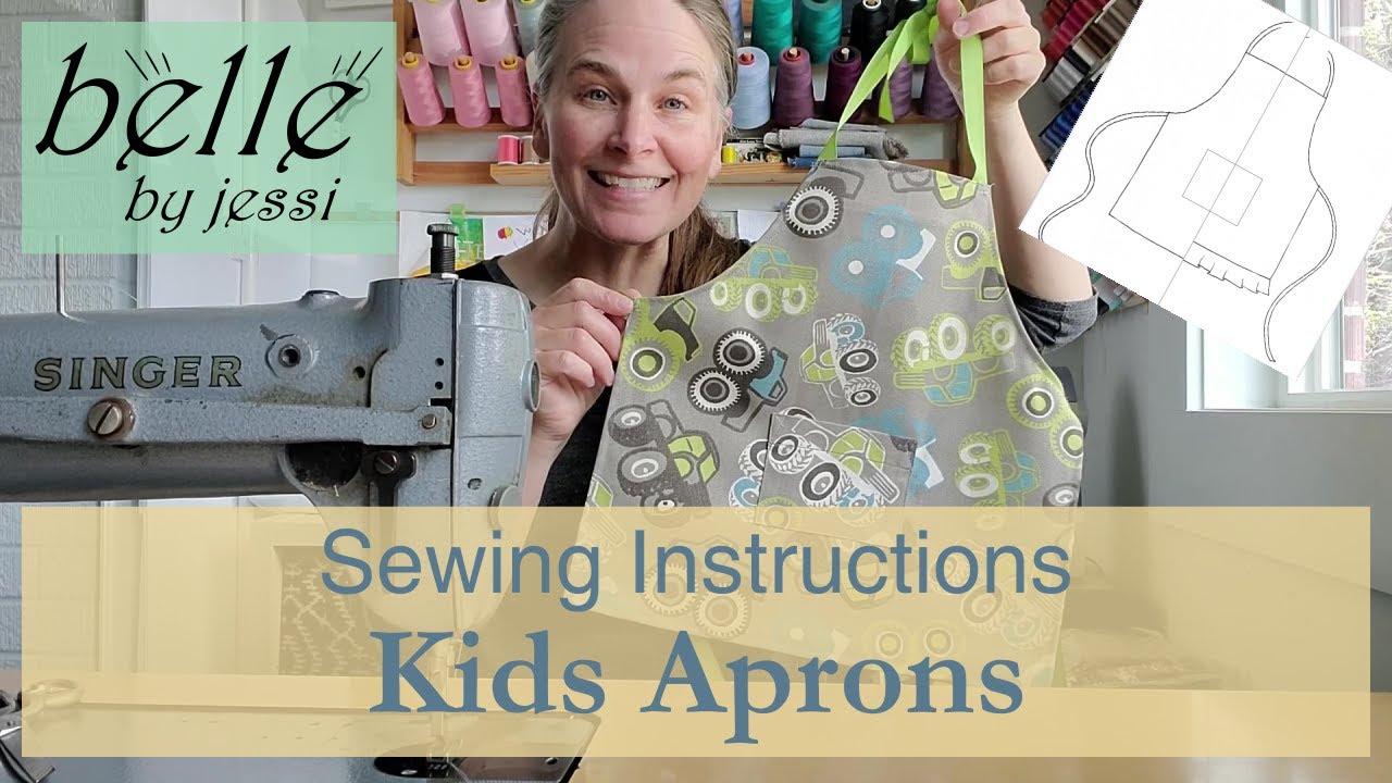 Sewing Instructions - Kid's Apron (Straight Bottom)