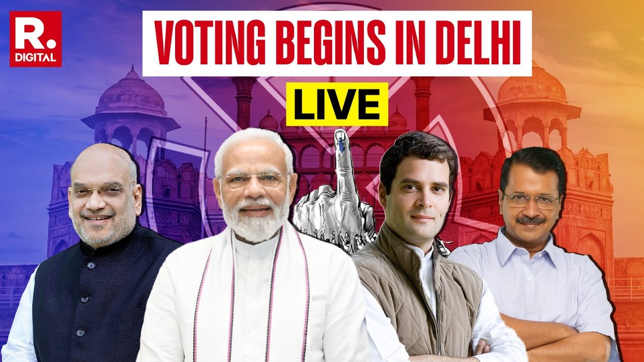 Delhi Assembly Elections 2025 LIVE: Three-Way Battle For Delhi | BJP VS Congress VS AAP