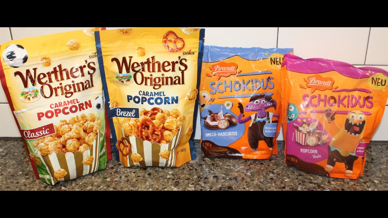 Werther&rsquo;s Original Popcorn: Classic & Pretzel and Brandt Schokidus: Milk Hazelnut & Popcorn Review