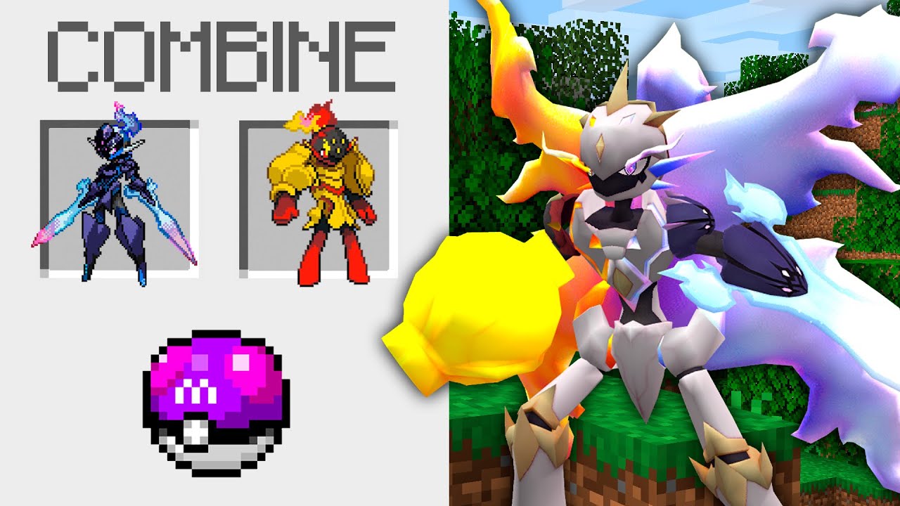 Testei Pokémons COMBINADOS no Minecraft Pixelmon!
