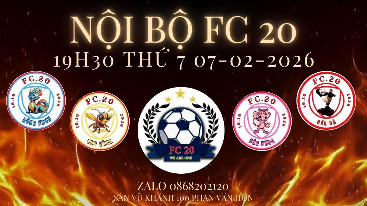🛑#𝐓𝐫𝐮̛̣𝐜_𝐭𝐢𝐞̂́𝐩: #GIAO_HỮU_BÓNG_ĐÁ_SÂN_7. #NỘI_BỘ_FC_20 #📅#THỨ_7_07_02_2026. #SIÊU_KINH_ĐIỂN