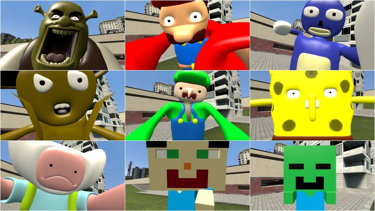 NEW ALL 3D SANIC CLONES MEMES JUMPSCARES in Garry's Mod!