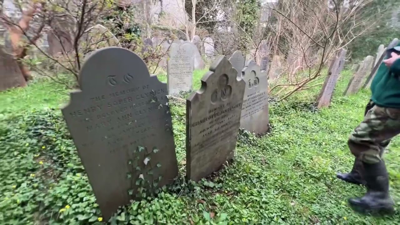 PLYMPTON. BEHIND THE WALL IS A SECRET GRAVEYARD HIDING A SECRET WILDLIFE PARK & ARBORETUM.