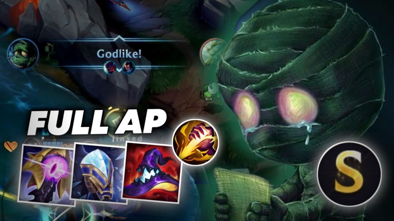 AMUMU NEW BEST BUILD FOR JUNGLE ( FULL ABILITY POWER )