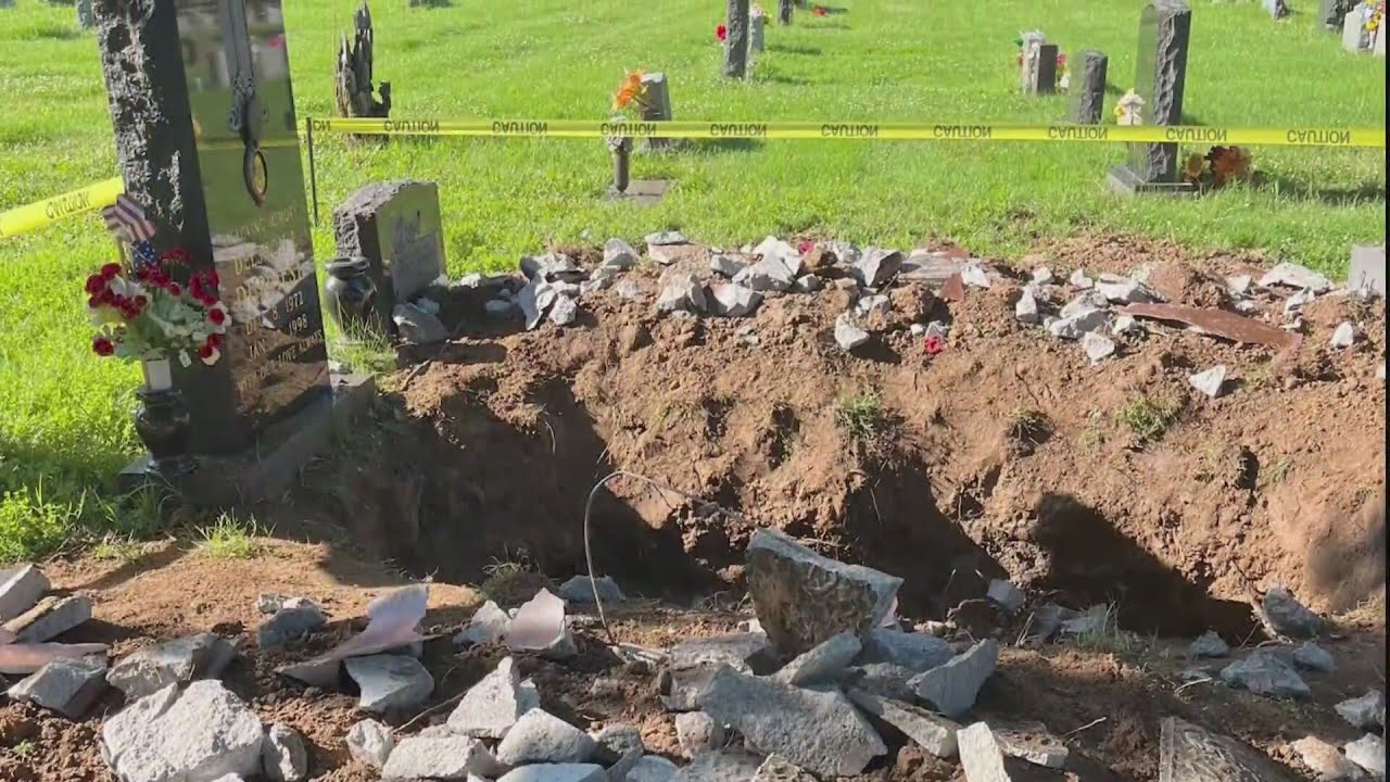 Kansas City family shaken by desecration of loved one's grave