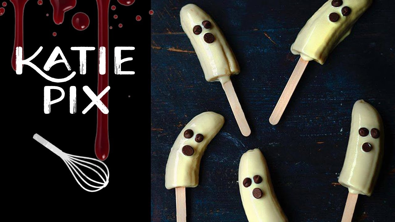 Spooky Halloween Ghost Bananas & Strawberries Recipe | Katie Pix