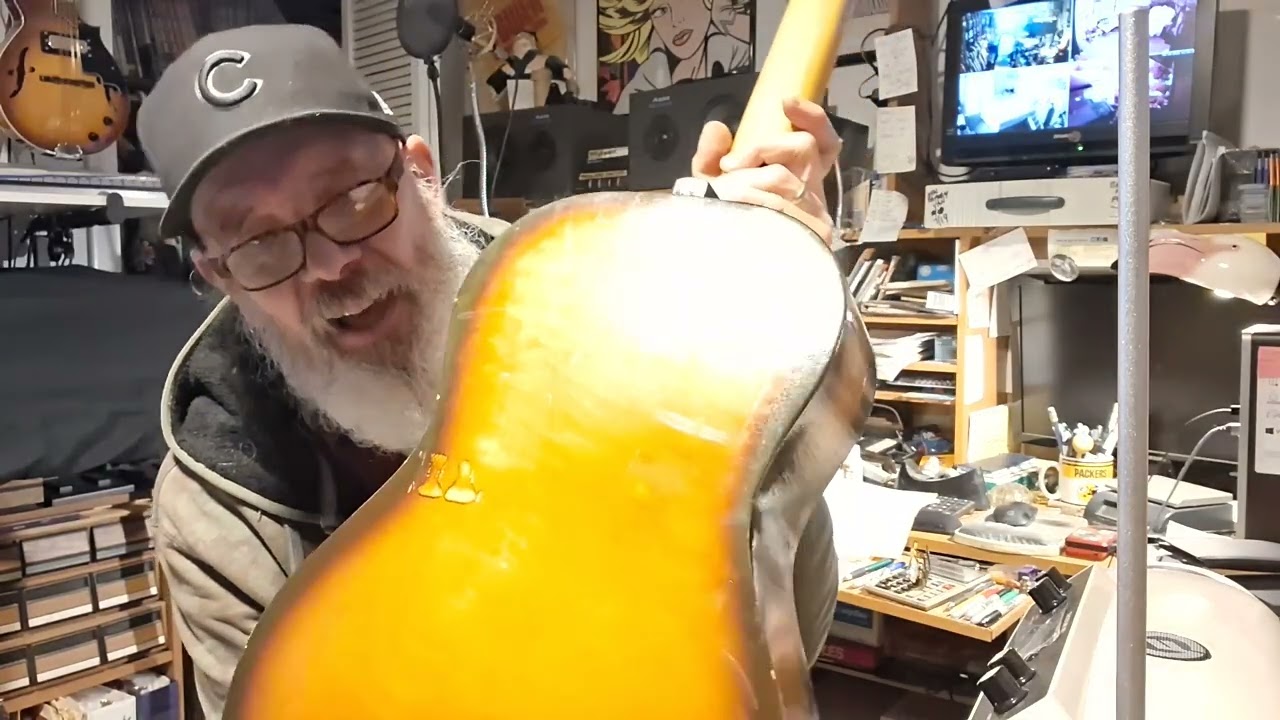 Guitar of the day 50's? 60's? Egmond 105/0 acoustic guitar George Harrison's first guitar.