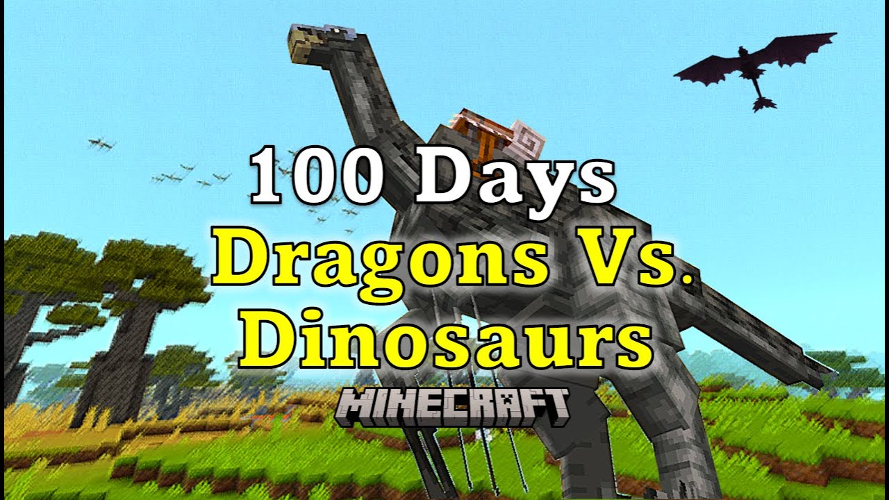 100 дней Драконы против динозавров в Minecraft / Эпизод 03: Ужасный цыплёнок-убийца