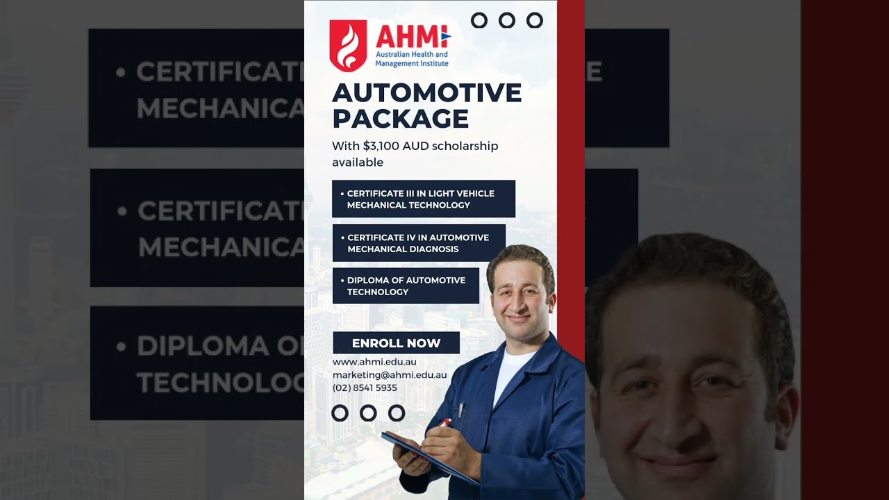 Study Automotive Courses in Australia with AHMI