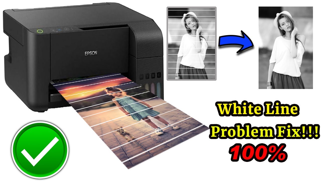 White line problem in printing Solve Epson Printer Printing White lines Problem