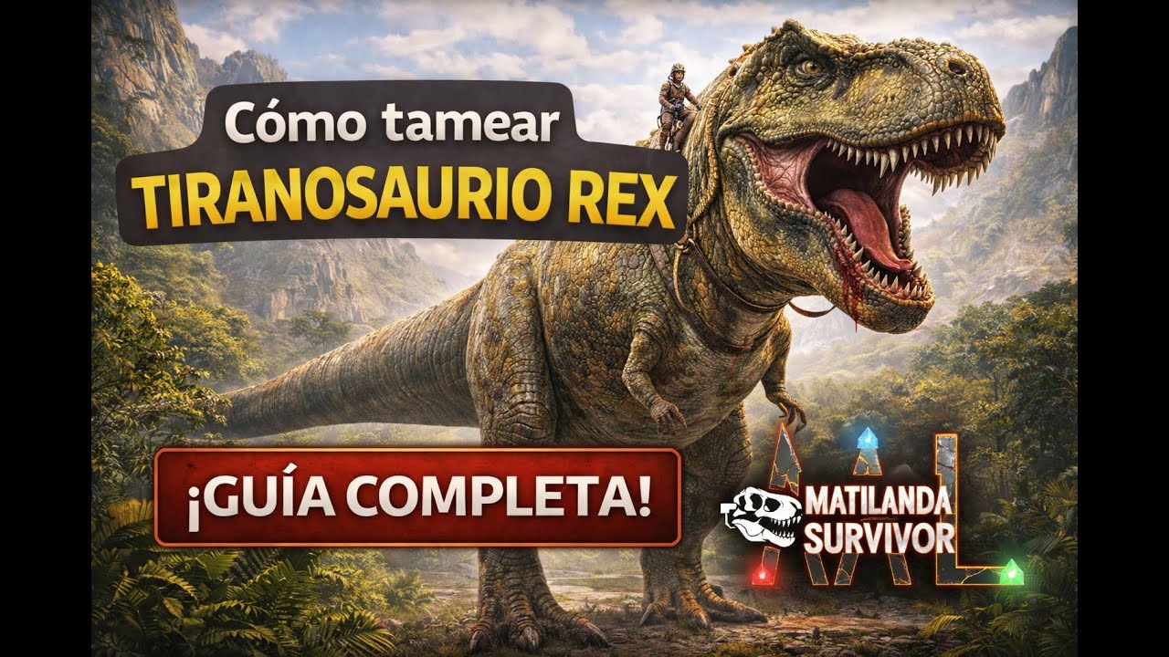 Como TAMEAR a un TIRANOSAURIO REX en ARK Survival Ascended | ESPECIAL 50 Suscriptores! | Guía 2026
