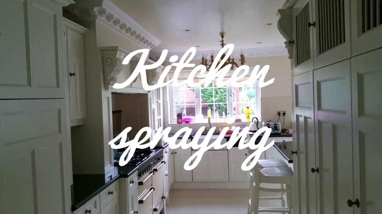F&B James white Kitchen - Custom paint spray kitchen doors London